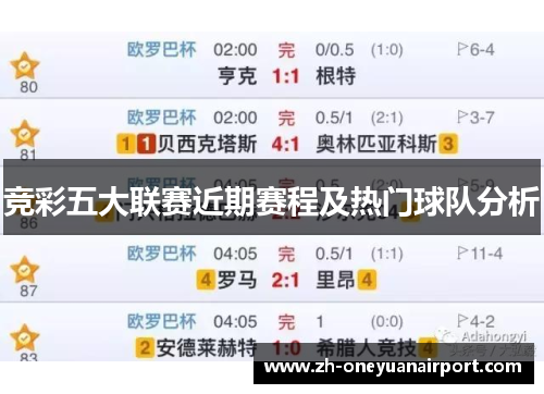 竞彩五大联赛近期赛程及热门球队分析 竞彩五大联赛近期赛程及热门球队分析